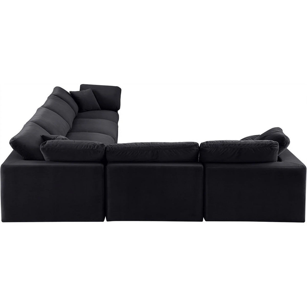 Black Velvet Modular Sectional X8215