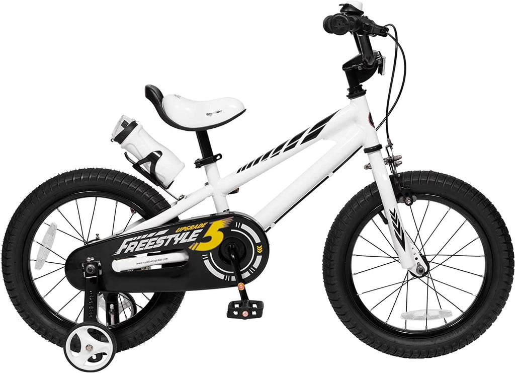 16 In Black Kids Bike with Training Wheels E3434