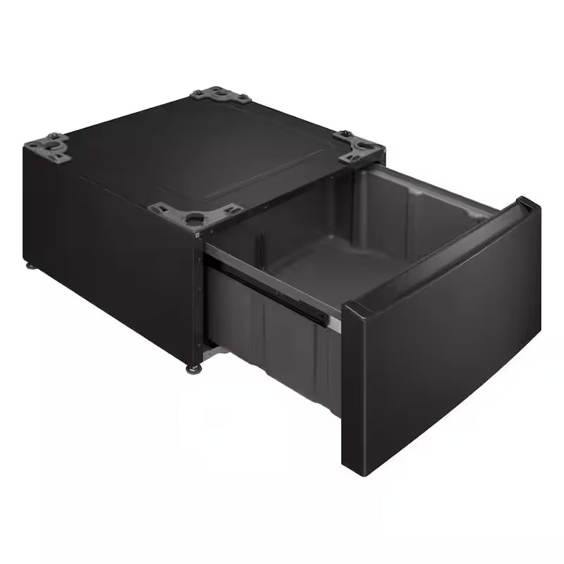 27 in. Black Steel Laundry Pedestal with Storage Drawer H3242
