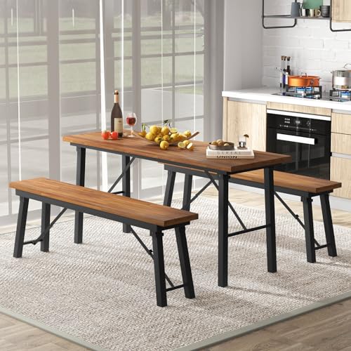 Foldable 59 Inches Narrow Outdoor Dining Table with Acacia Wood Top H668086