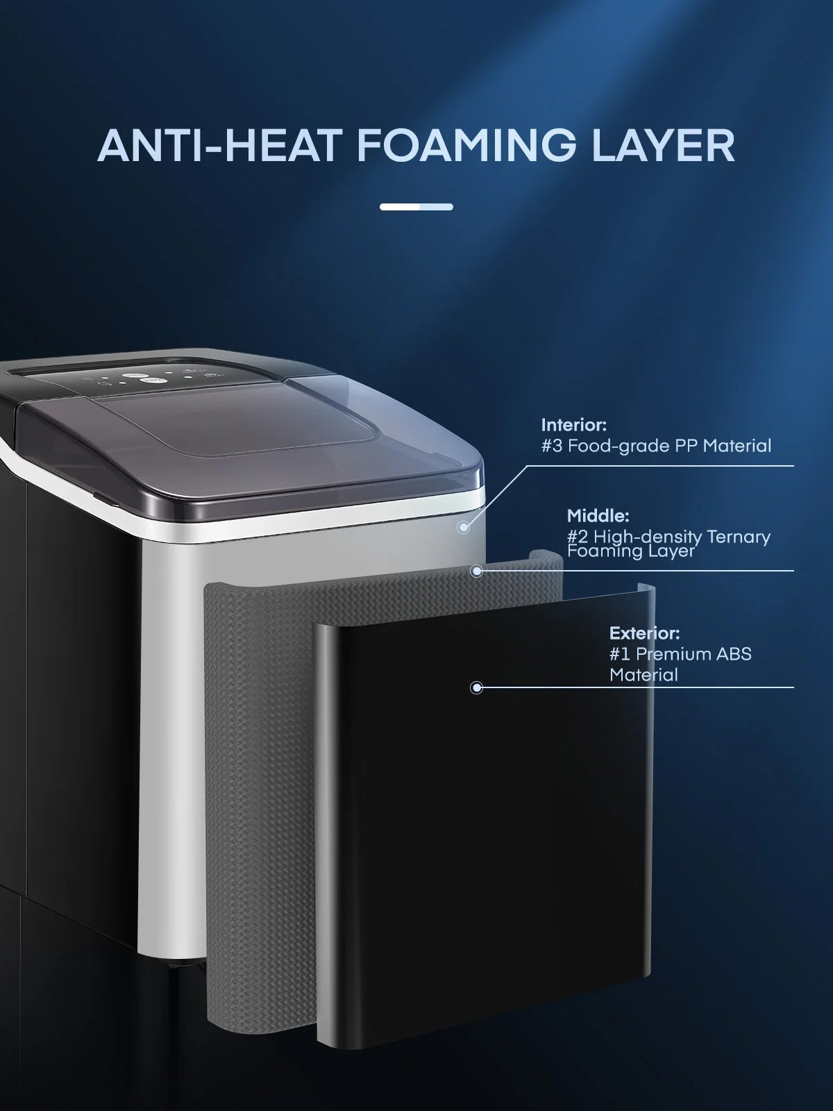 Countertop Ice Maker 2 Sizes Stainless Steel R6783