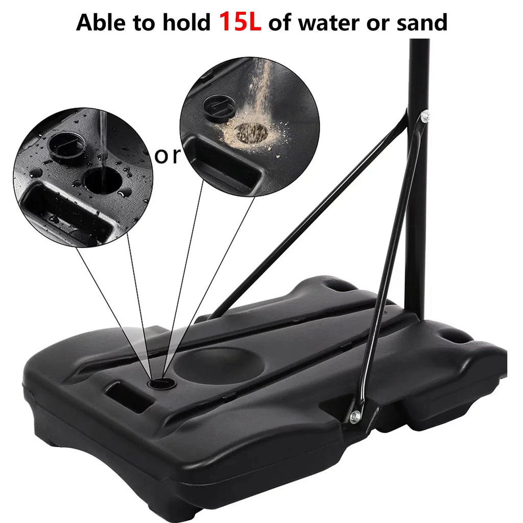 28 in. Portable Height Adjustable Basketball Hoop System O20544