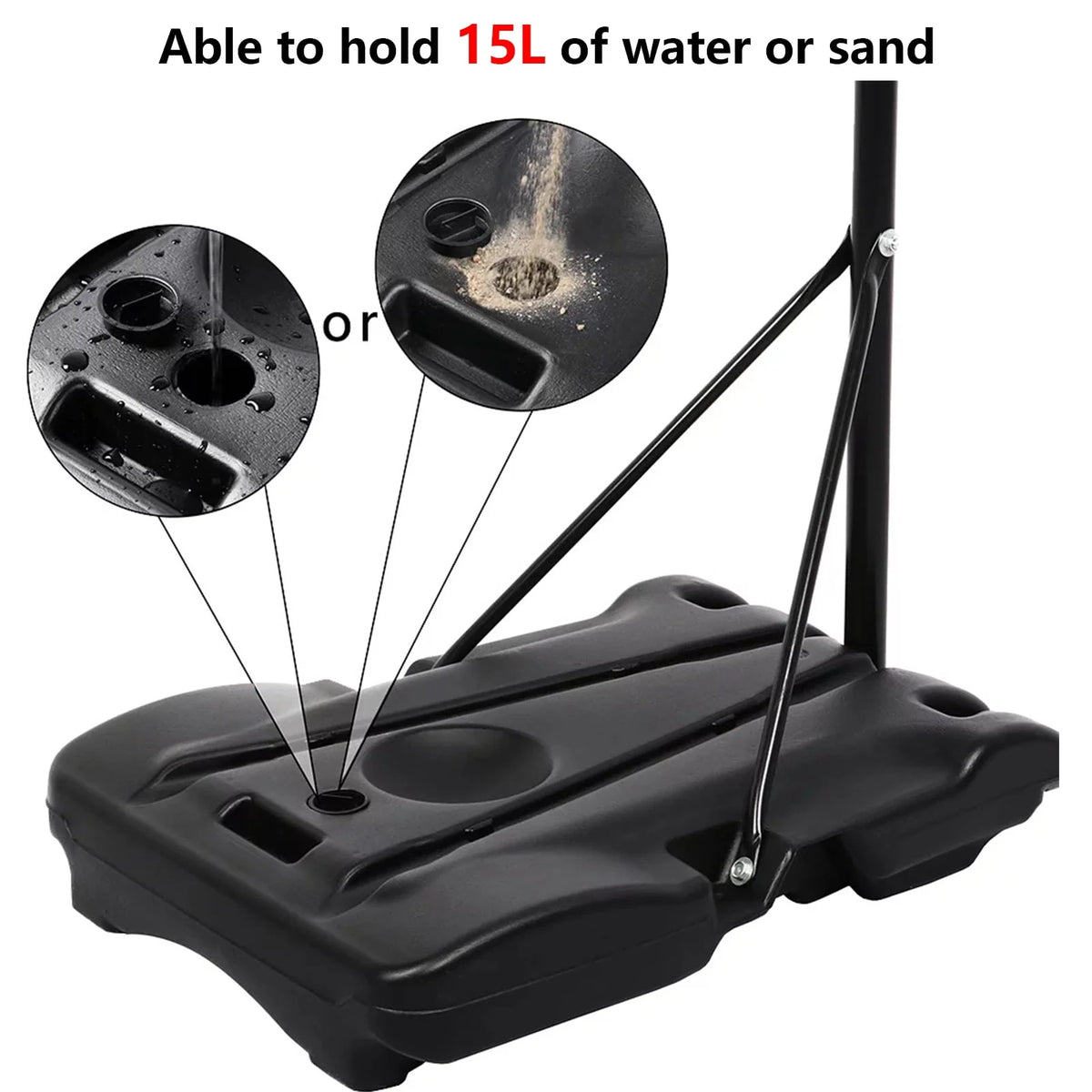 28 in. Portable Height Adjustable Basketball Hoop System O20544