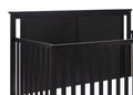 Black 4-in-1 Convertible Mini Crib with Mattress Pad U66562