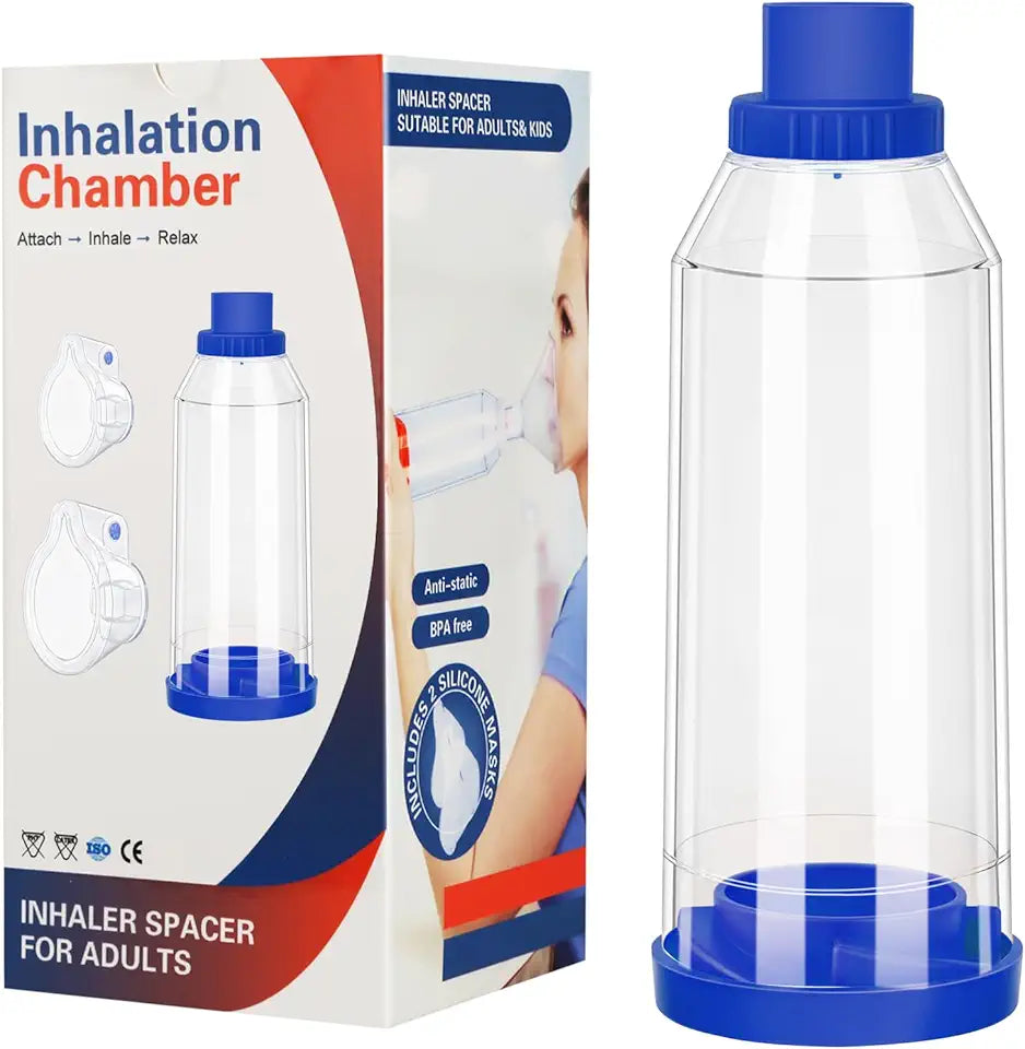 Handheld Inhaler Spacers with 2 Masks A256