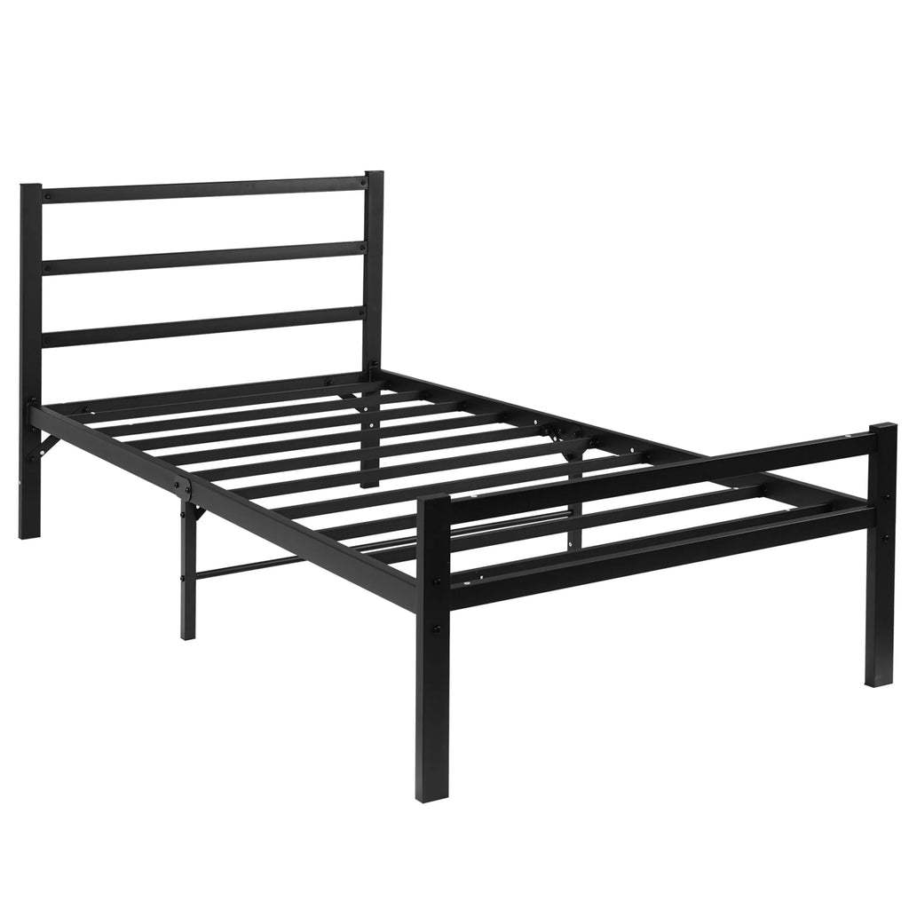 Twin Metal Platform Bed Frame with Headboard S659