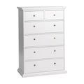 White 6 Drawer Chest N4036