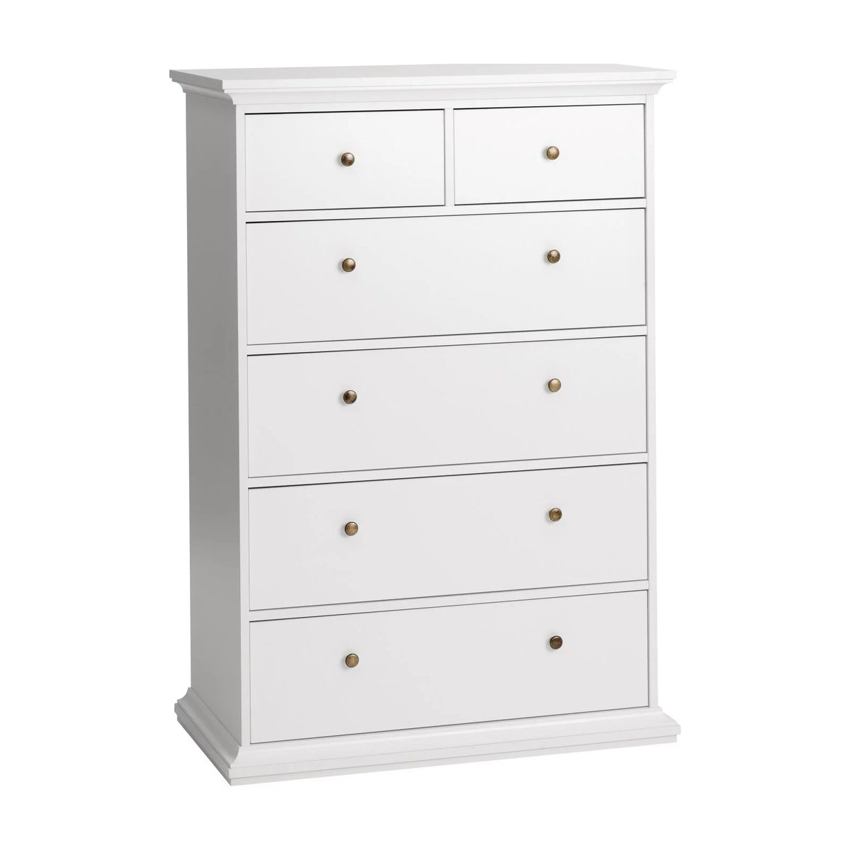 White 6 Drawer Chest N4036