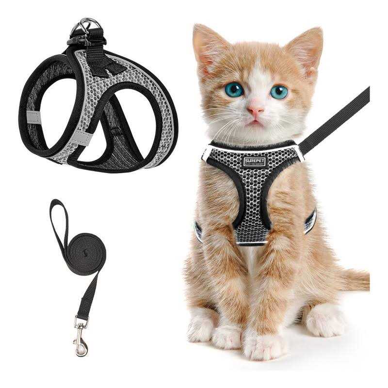 Tactical Cat Harness Soft Mesh Adjustable Pet Vest Harness F617