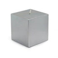 Metallic Silver 3x22 Square Pillar Candle Set of 12 L2996