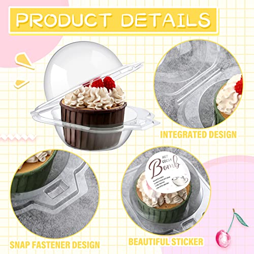 100 Pcs Hot Cocoa Bomb Packaging Box and Sticker Set L747183