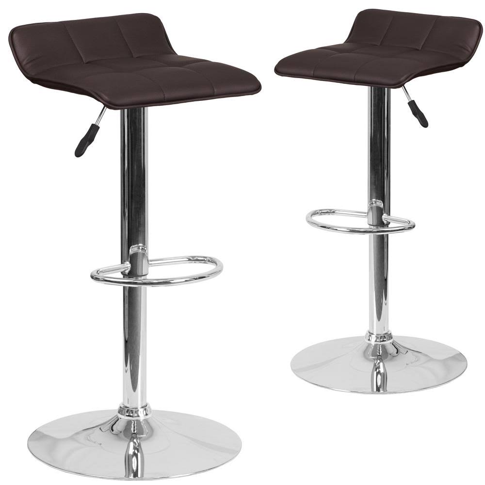 Brown Bar Stool Set of 2 T939