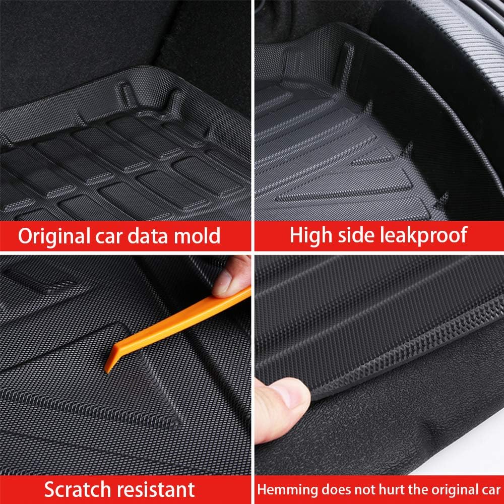 Black Heavy Duty Rubber Cargo Liner Trunk Mat Y138