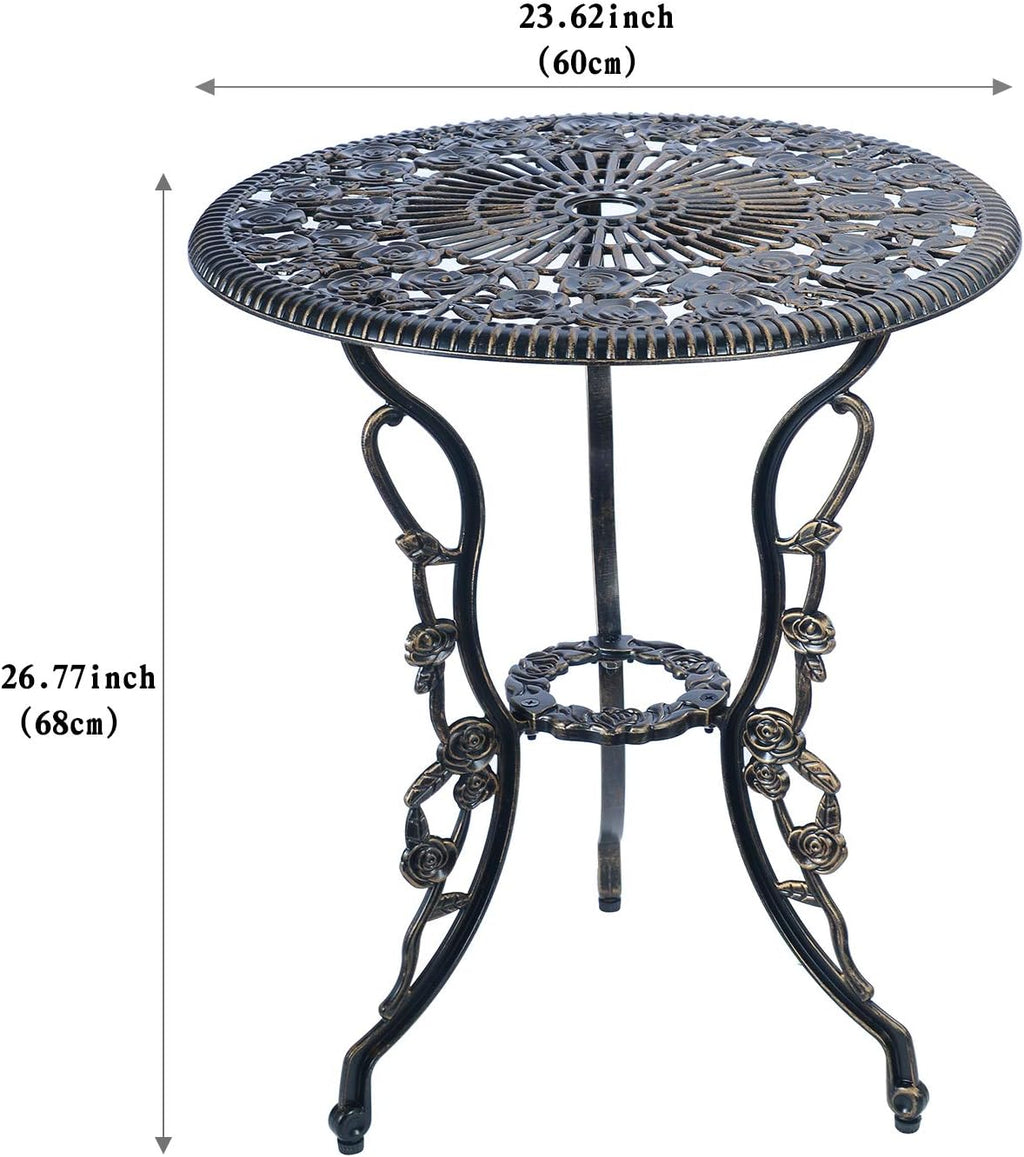 5-Piece Cast Aluminum Patio Bistro Table Set T5930