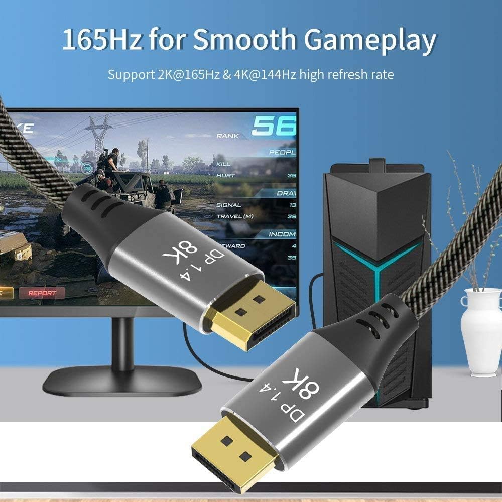 DisplayPort 1.4 Cable 8K 4K 33FT Copper Cord N85276