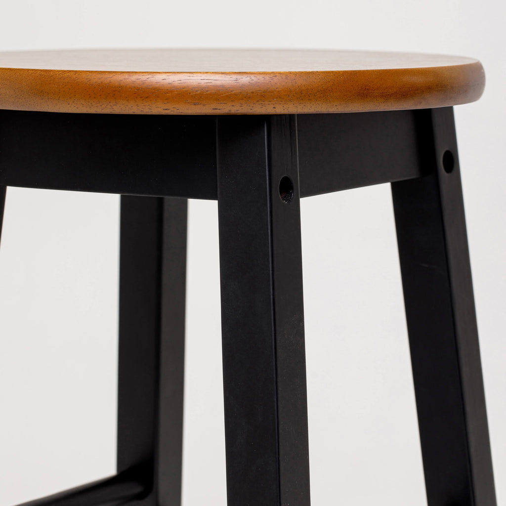 Bar Stool with Round Acacia Seat U559697