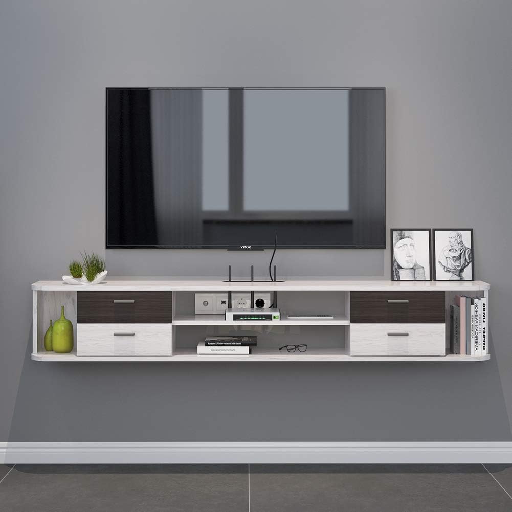 Wall Mounted Floating TV Stand with 4 Drawers K33776