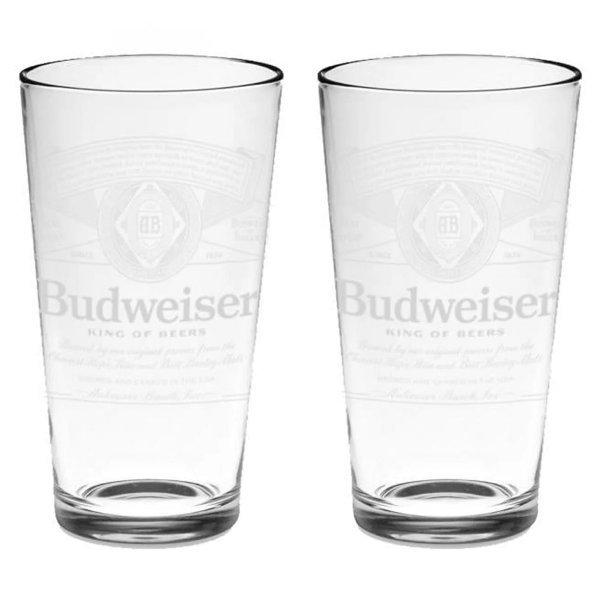 Clear Pint Glass Set Pack of 2 O690