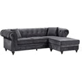 Gray Velvet Reversible Sectional C47129