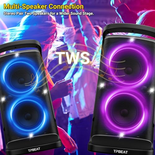 Portable Bluetooth Party Speaker 160W Deep Bass with Led Light Show Z4235
