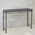 Black 48-inch Iron Console Table O991