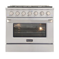 36 Pro-Style Natural Gas Dual Fuel Range with 4 Burners Stainless Steel P768142