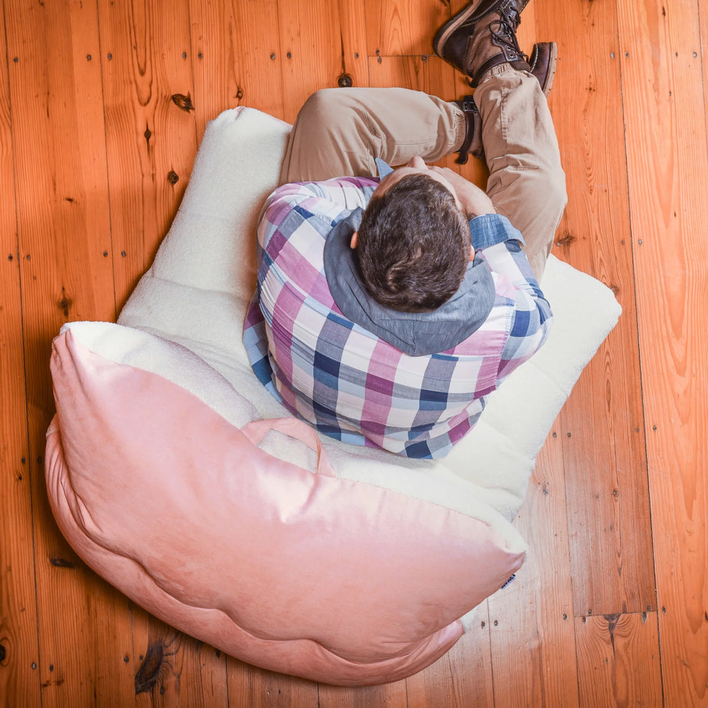 Oat Sherpa Bean Bag Chair Y4480