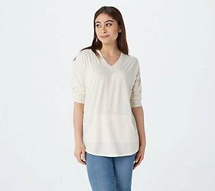V-Neck Pocket Knit Top J408477