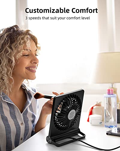 USB Desk Fan, Ultra Quiet 3 Speeds Adjustable H553553