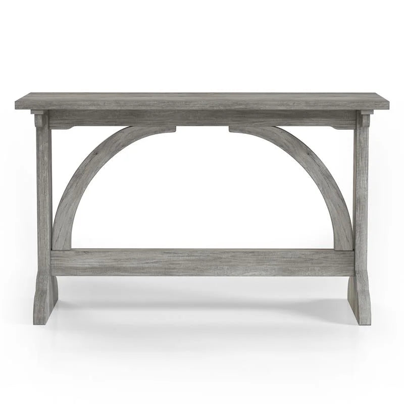 Rectangle Farmhouse Wood Console Table in Vintage Gray Oak Y9549