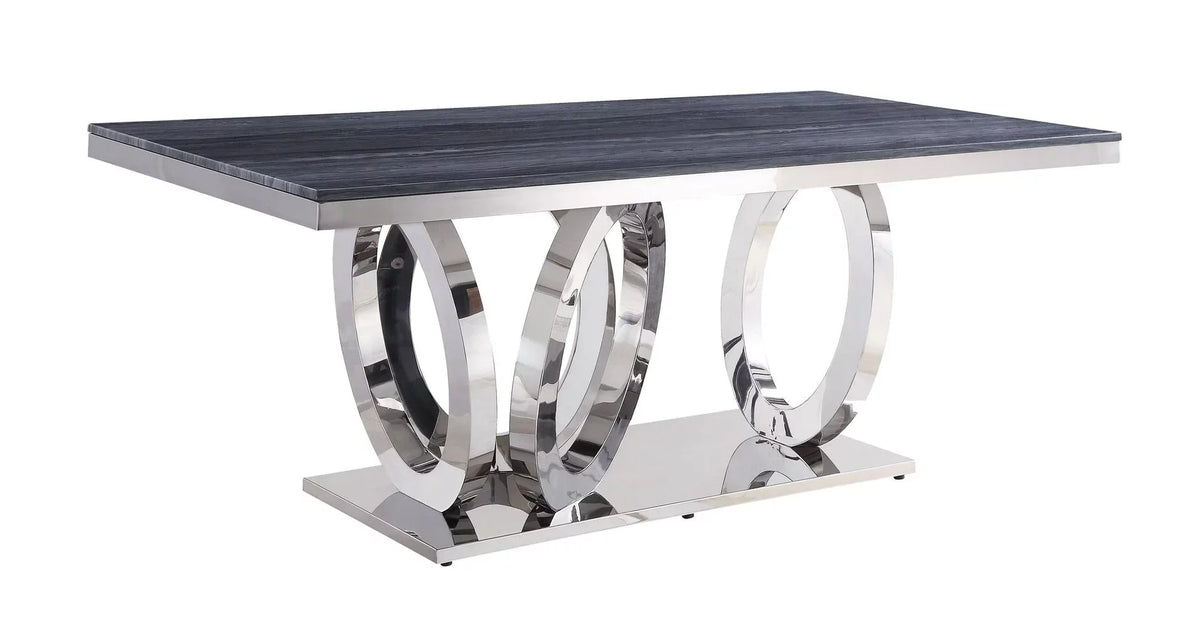 Modern Gray Mirrored Coffee Table End Table Accent Table A70623
