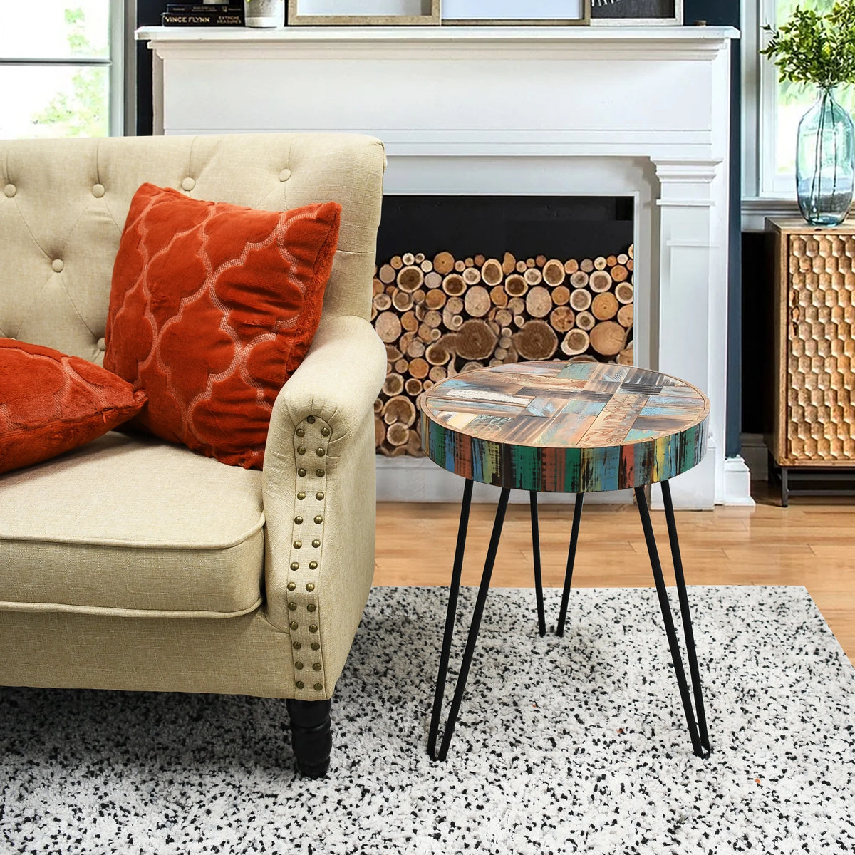 Reclaimed Wood Round Table A213
