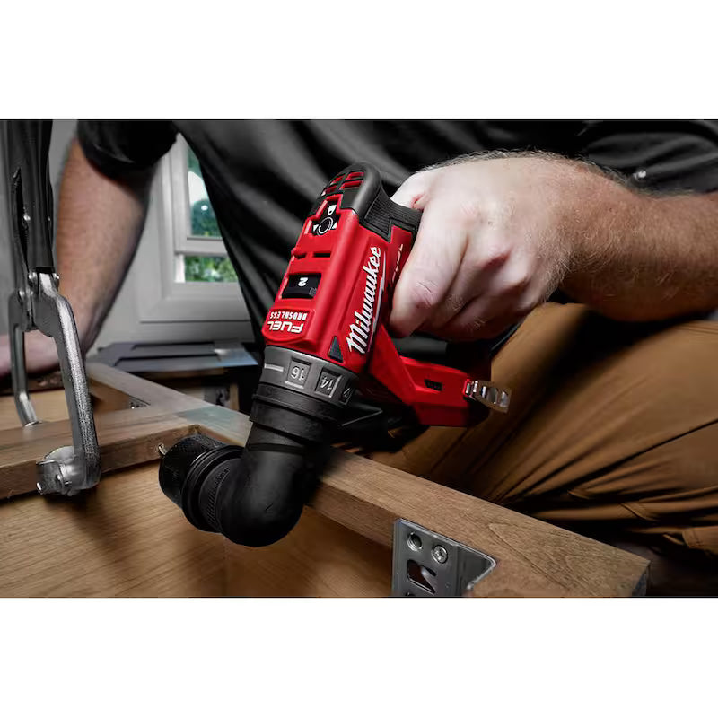 12V Lithium-Ion Brushless Cordless 4-in-1 Interchangeable 3/8 in. Drill Driver Kit with Right Angle Drill L46071