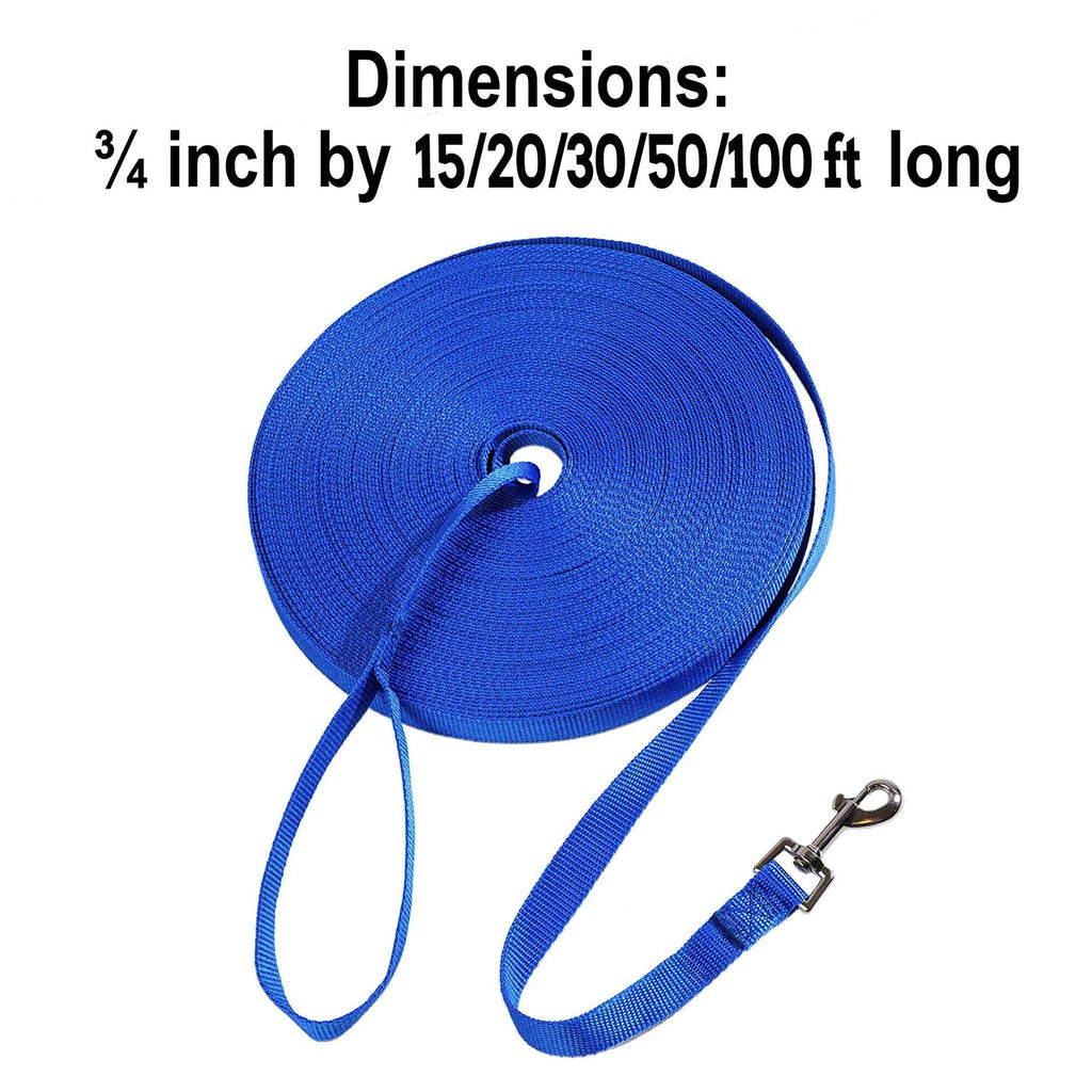 Dog Puppy Training Leash 15ft 20ft 30ft 50ft 100ft W463