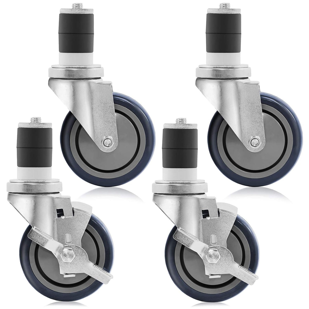 4 inch Caster Wheel Set with Brakes H11128