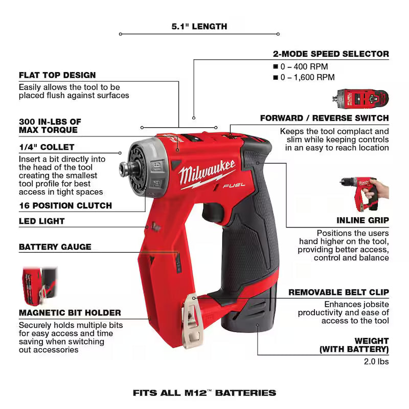 12V Lithium-Ion Brushless Cordless 4-in-1 Interchangeable 3/8 in. Drill Driver Kit with Right Angle Drill L46071