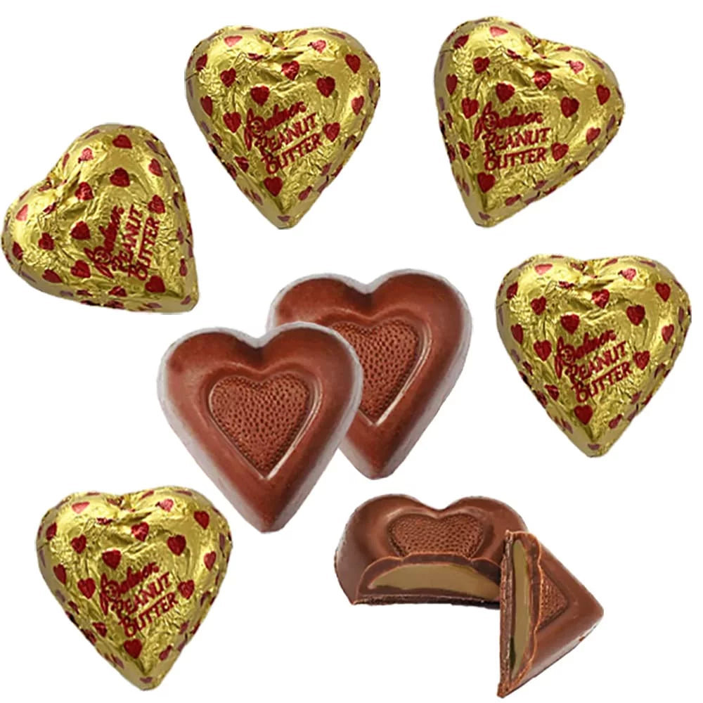 Milk Peanut Butter Chocolate Hearts 5 Pounds C96877