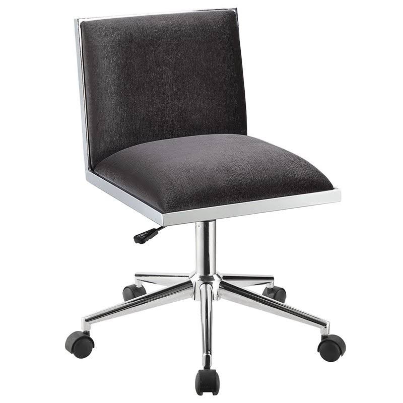 Gray Ergonomic Armless Office Chair A313496