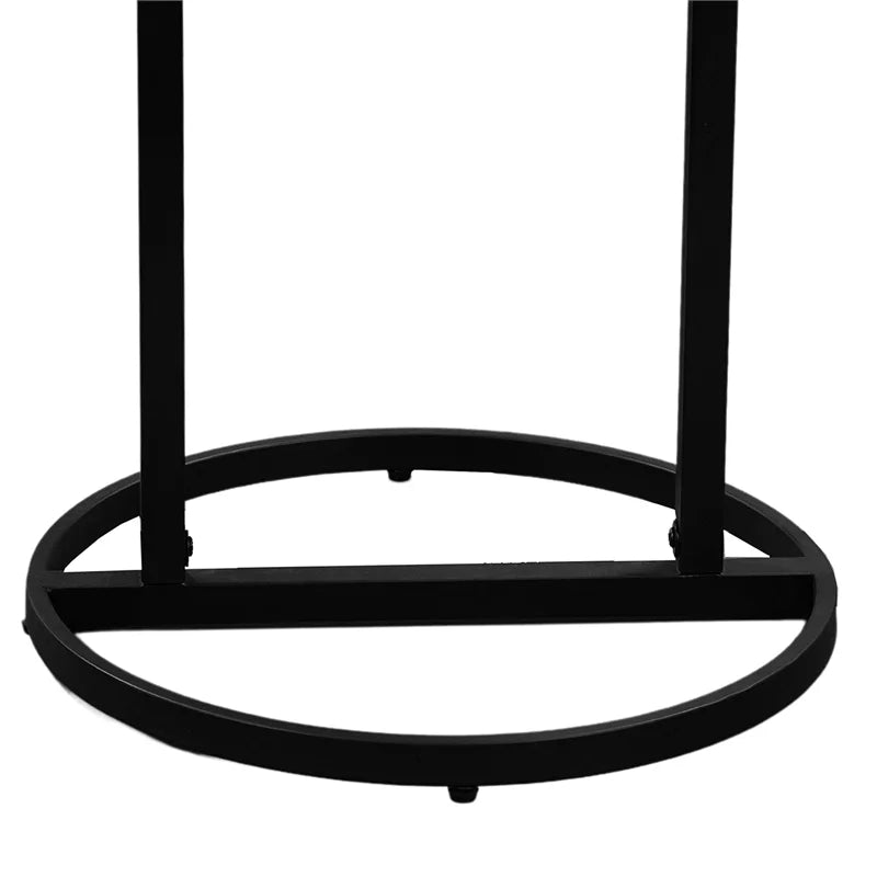 Round White Marble Top End Table G560359