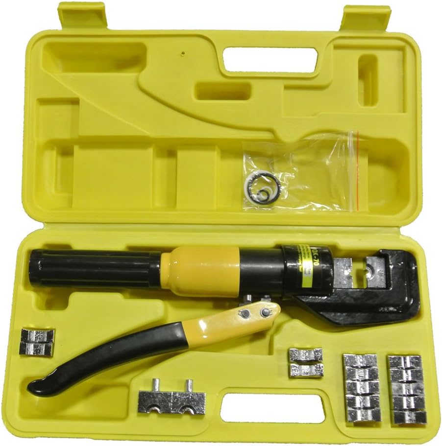 10 Ton Hydraulic Cable Crimper with 9 Dies L741