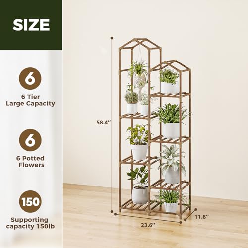 11 Tier Wood Plant Stand K98926