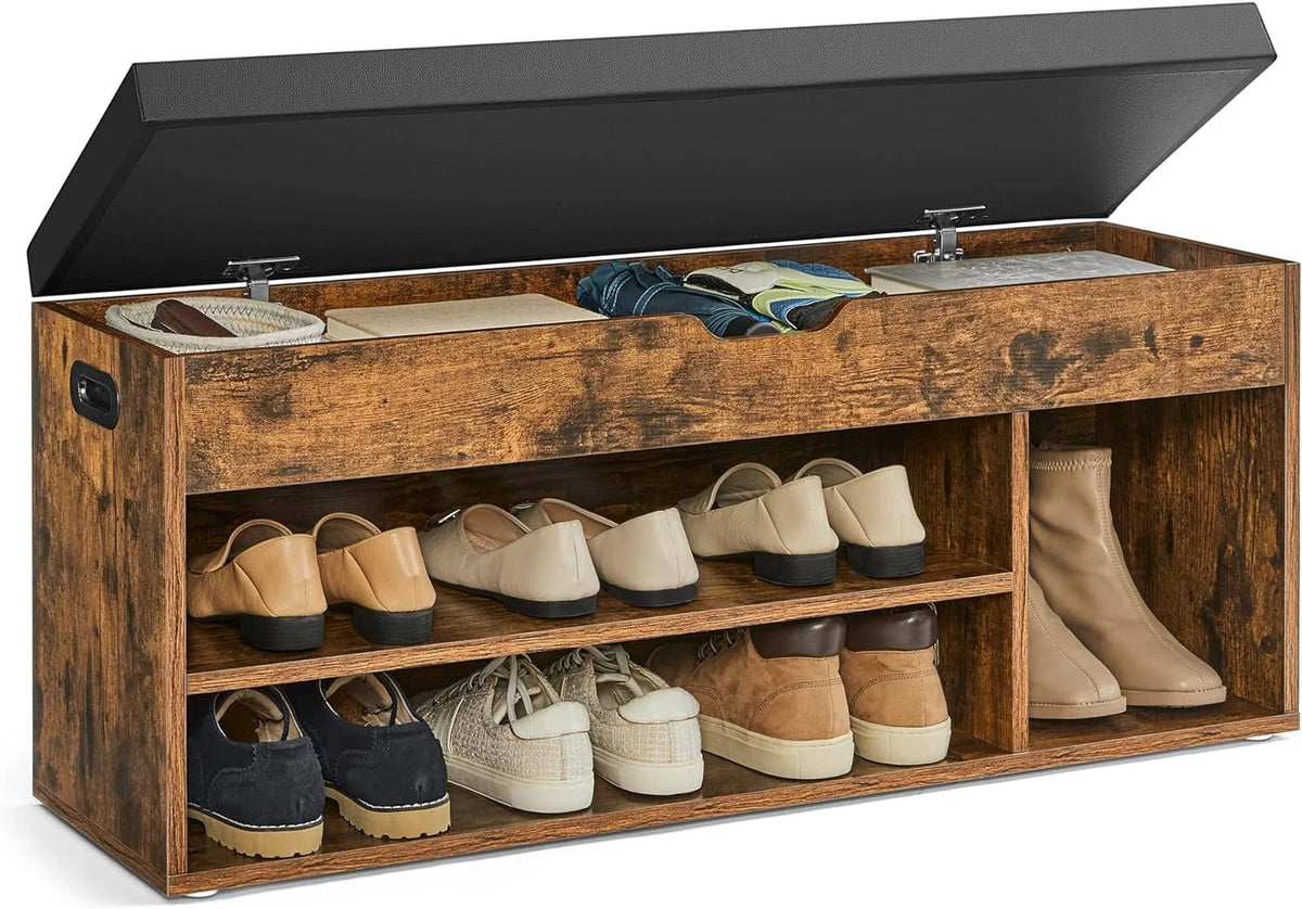 Storage Bench with Cushion 3 Compartments V765518