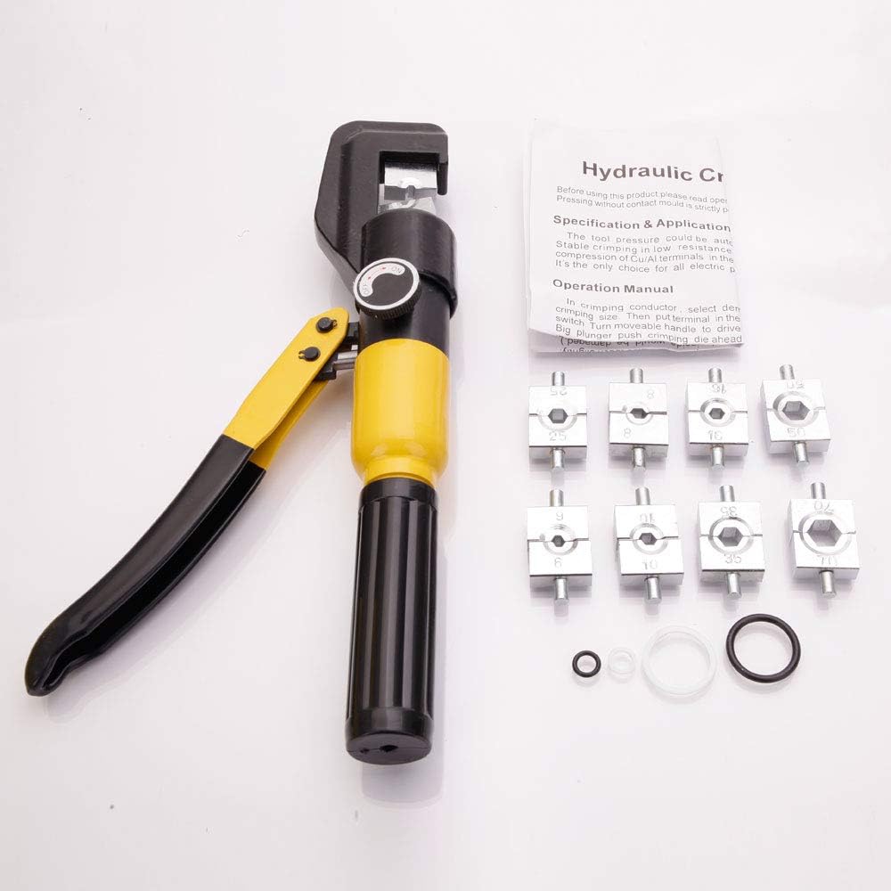 10 Ton Hydraulic Cable Crimper with 9 Dies L741