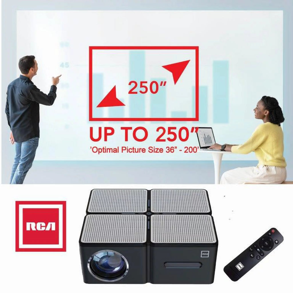 1080P 5 LCD Panel 450 ANSI Lumens Black Home Theater Projector Q84310