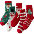 5 Pairs Fuzzy Socks F175