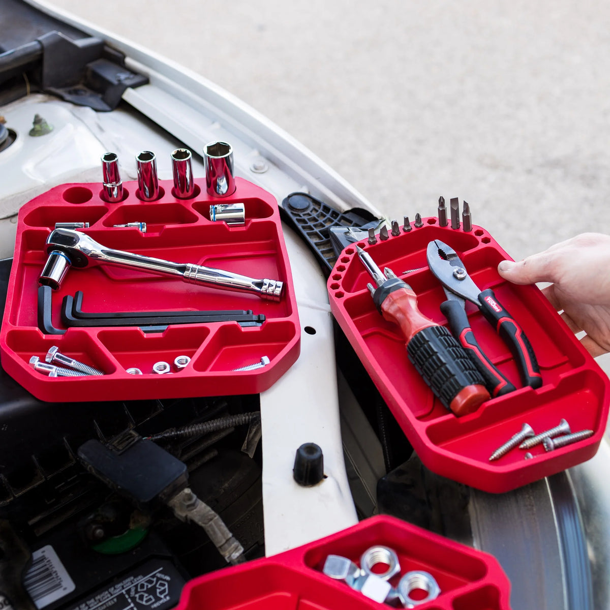 3-Piece Silicone Tool Organizer Tray D62979