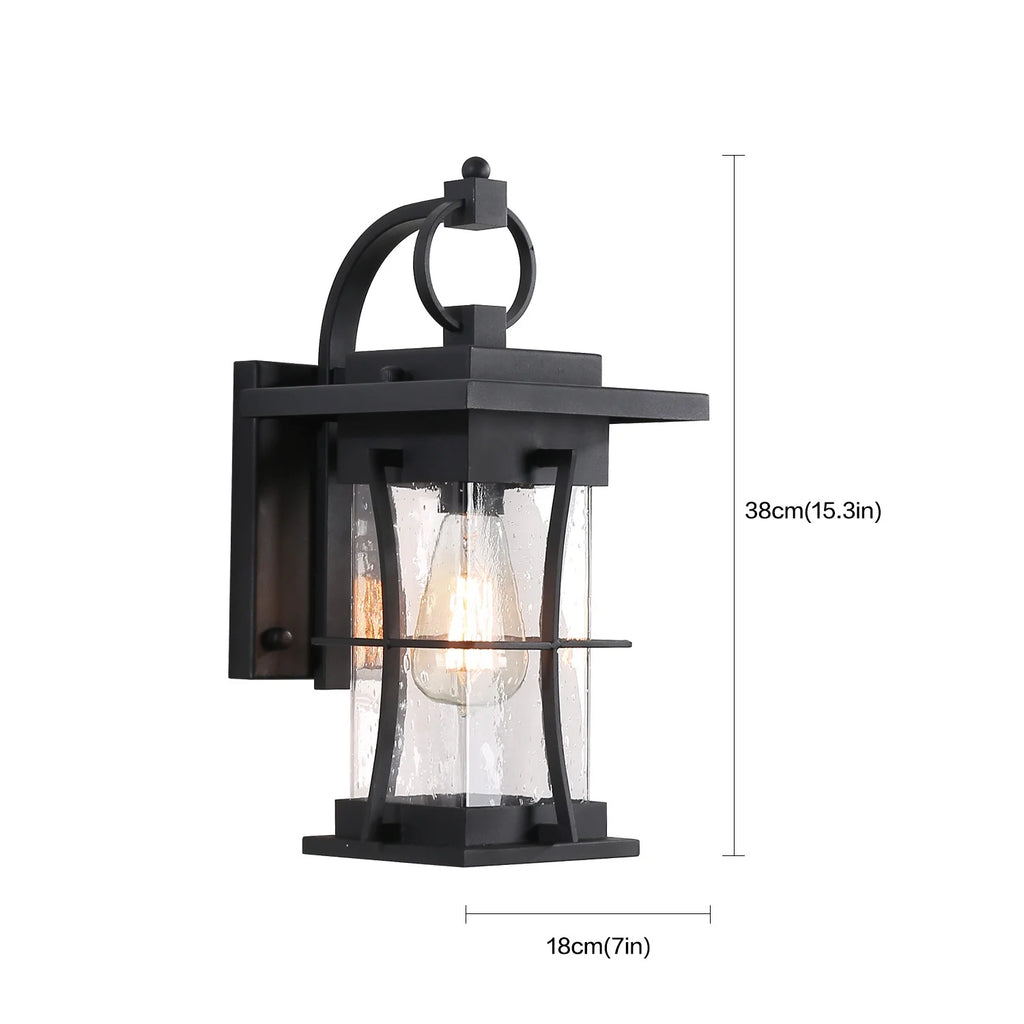 Waterproof Wall Sconce Light Fixture with Clear Glass Shade V54062