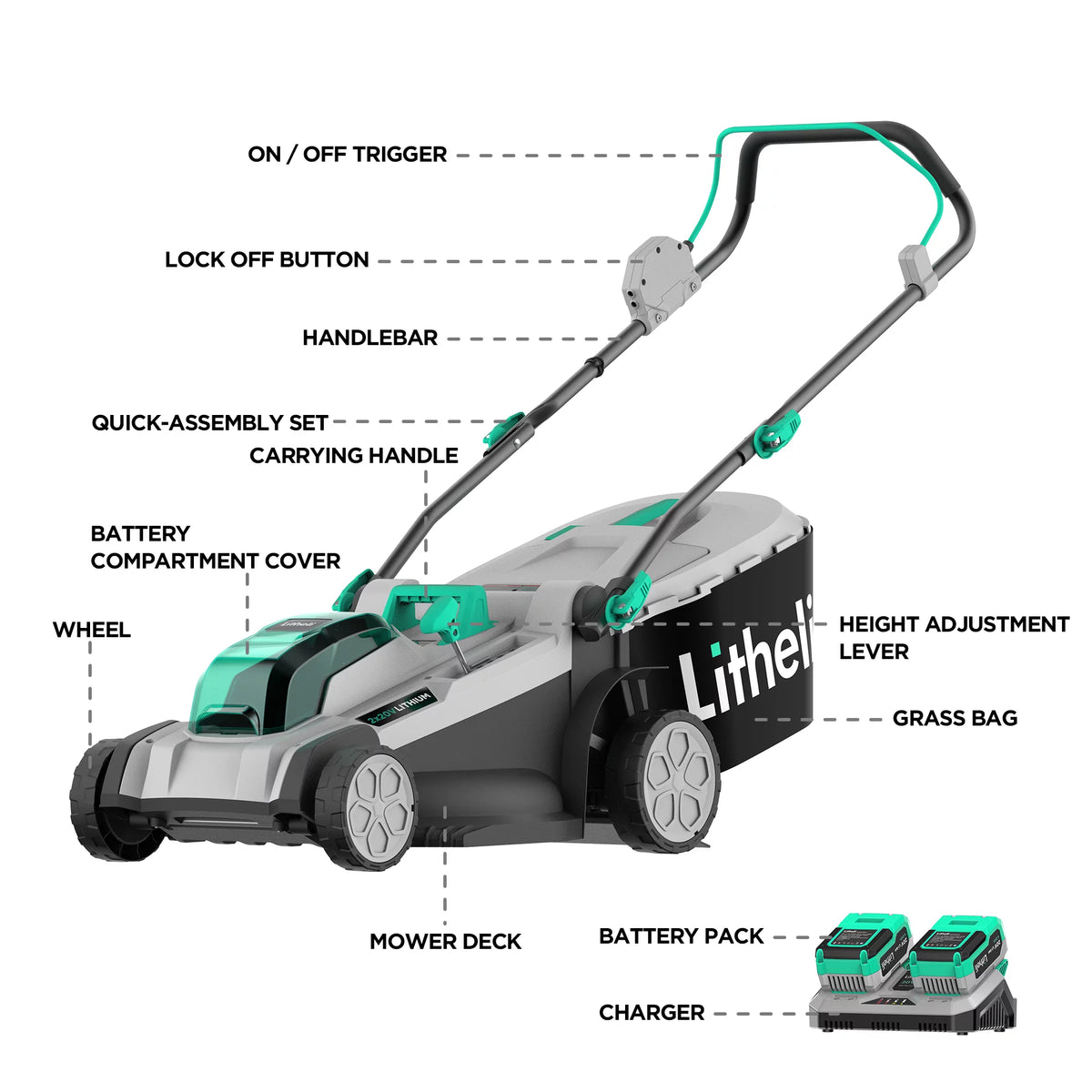 Cordless Lawn Mower with Brushless Motor B64688