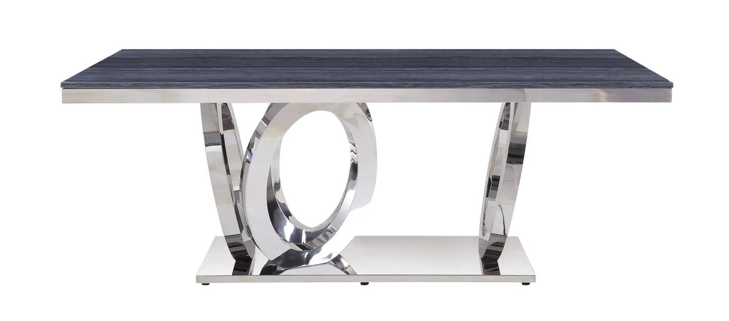Modern Gray Mirrored Coffee Table End Table Accent Table A70623