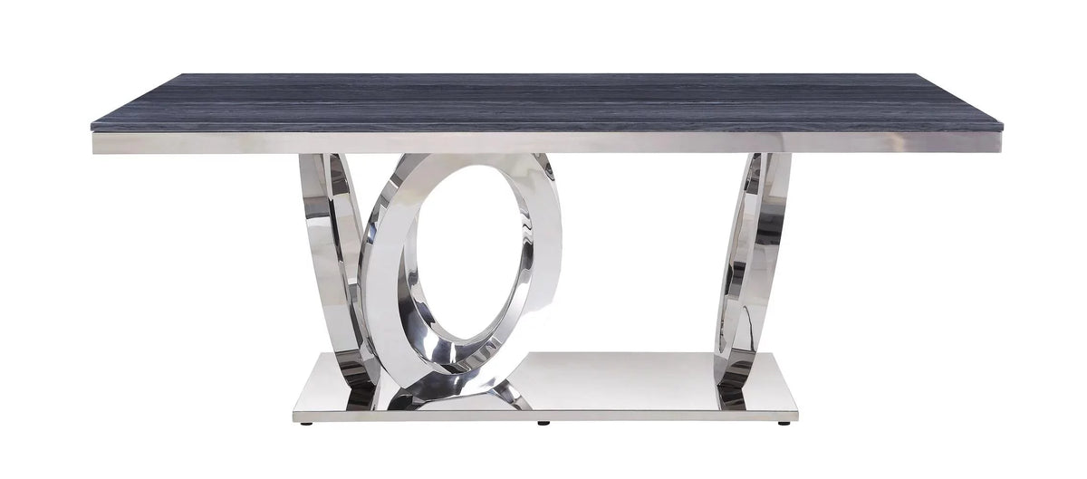 Modern Gray Mirrored Coffee Table End Table Accent Table A70623